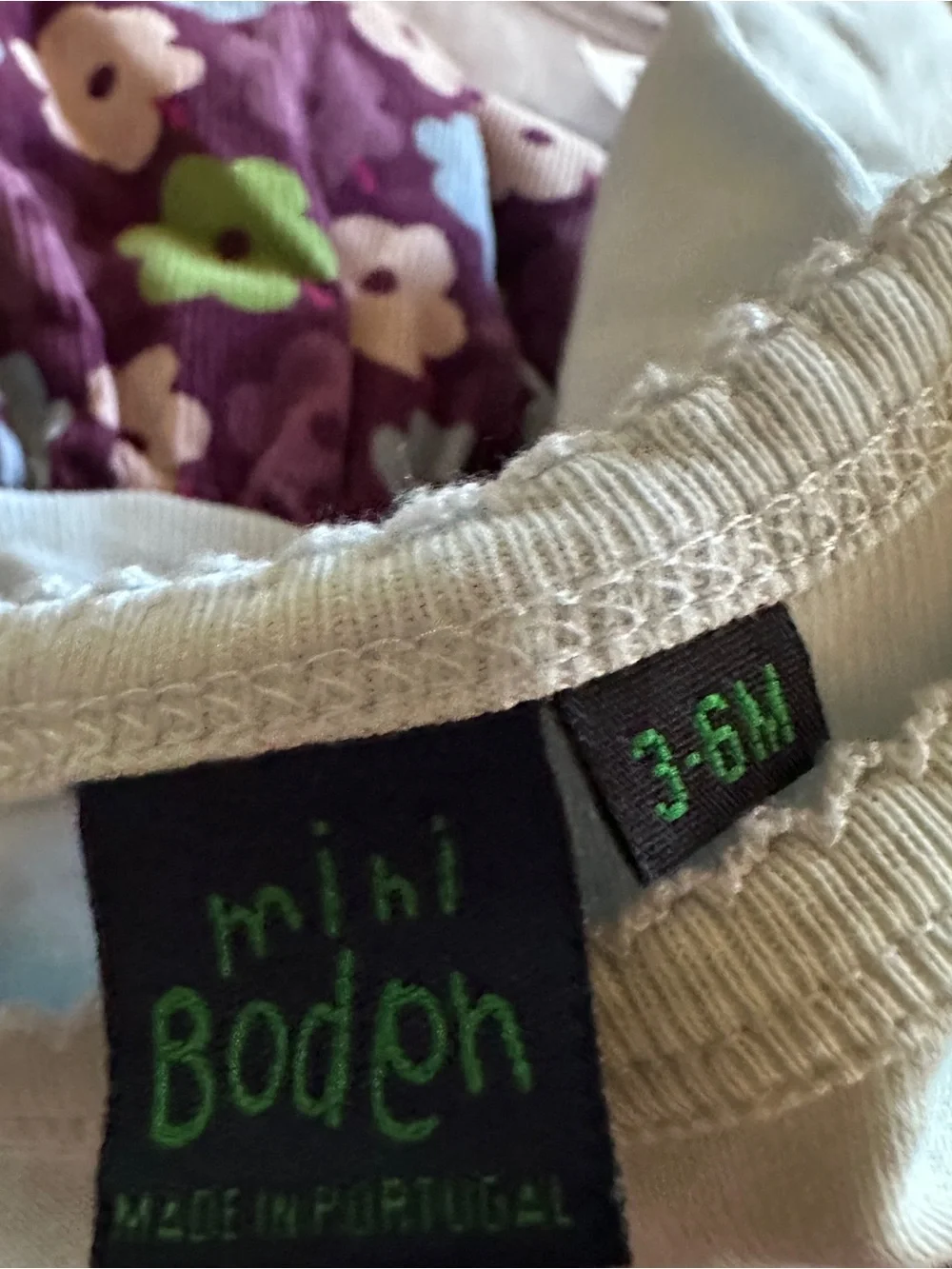 Mini Boden floral cord dress